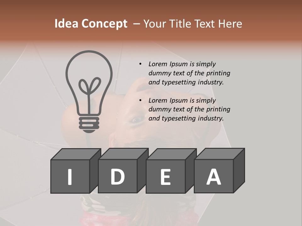 Black Cosmetic Umbrella PowerPoint Template