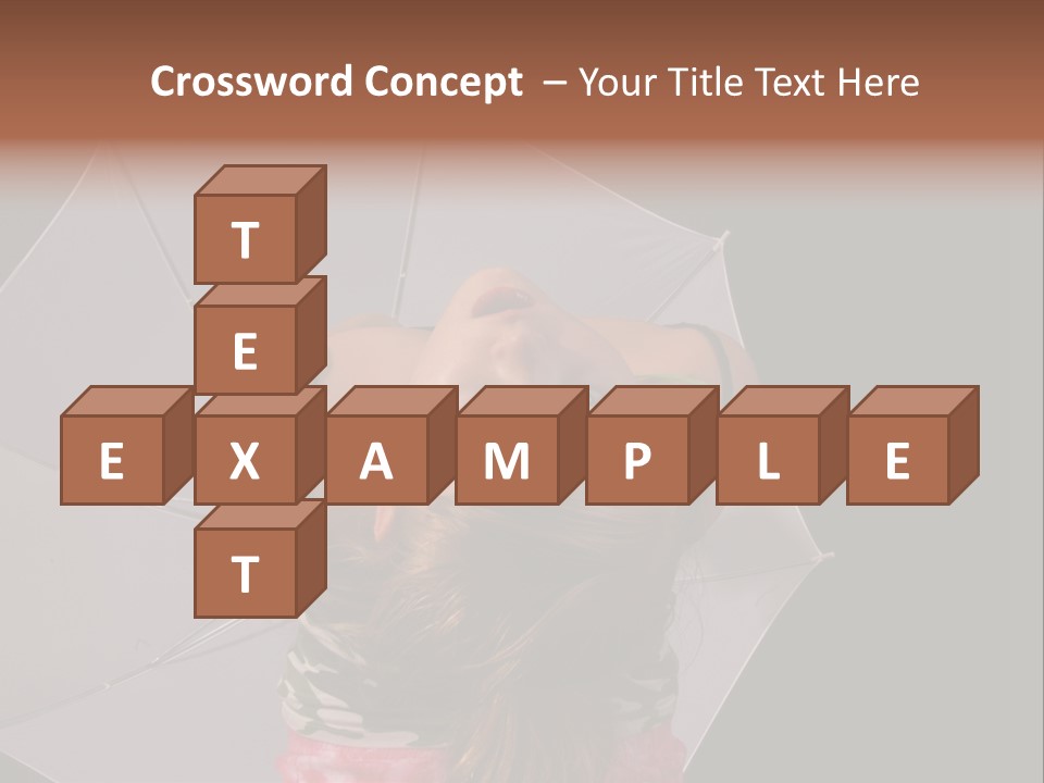 Black Cosmetic Umbrella PowerPoint Template