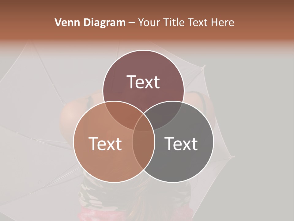 Black Cosmetic Umbrella PowerPoint Template