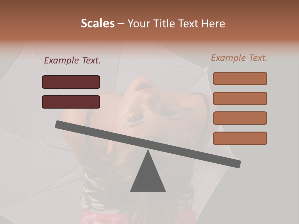 Black Cosmetic Umbrella PowerPoint Template
