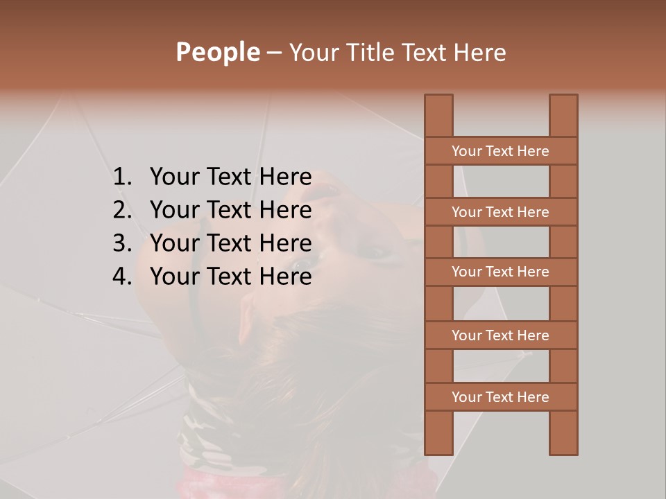 Black Cosmetic Umbrella PowerPoint Template