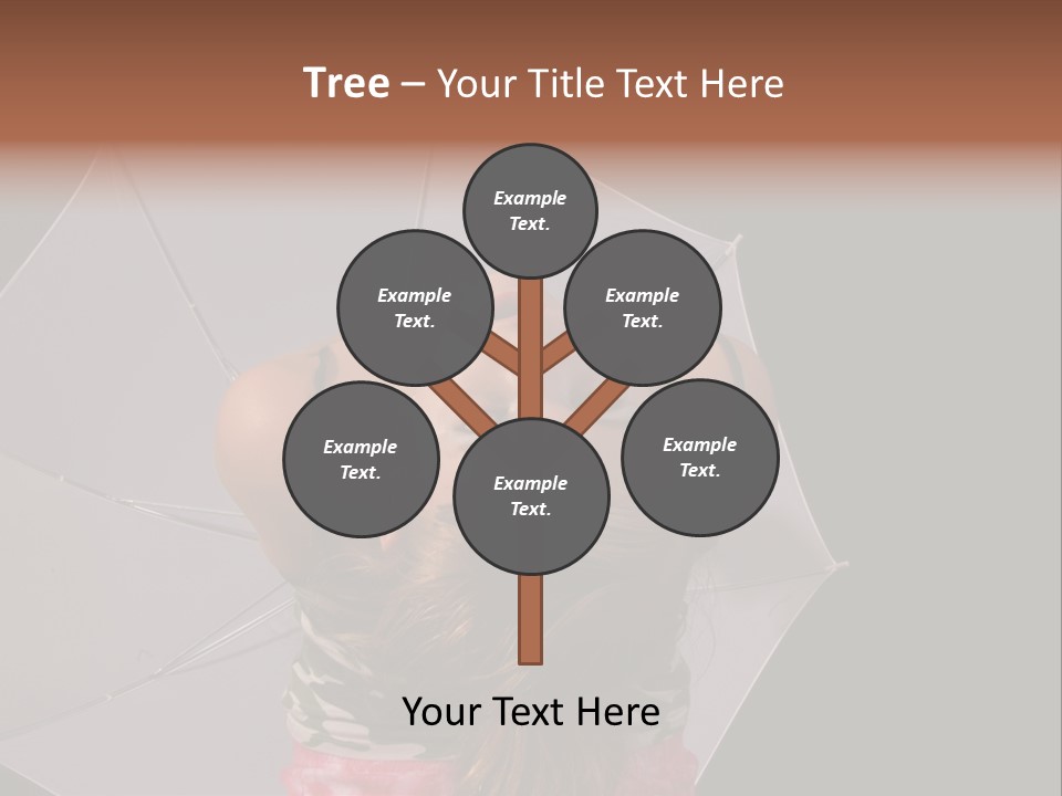 Black Cosmetic Umbrella PowerPoint Template