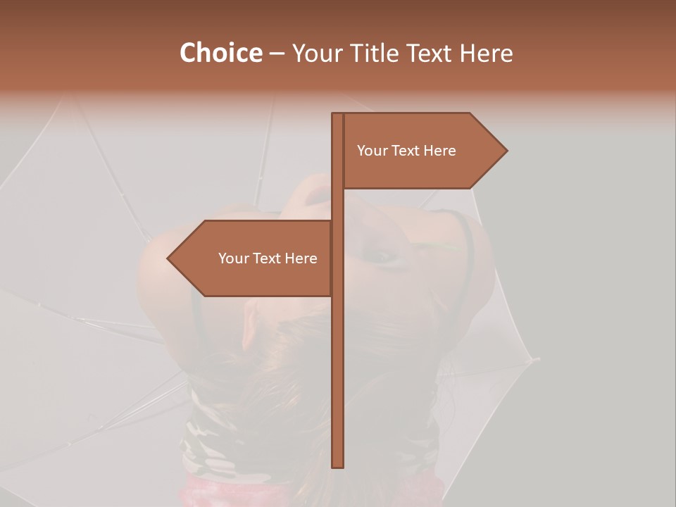 Black Cosmetic Umbrella PowerPoint Template