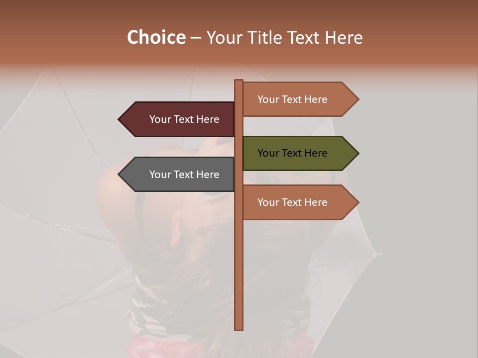 Black Cosmetic Umbrella PowerPoint Template