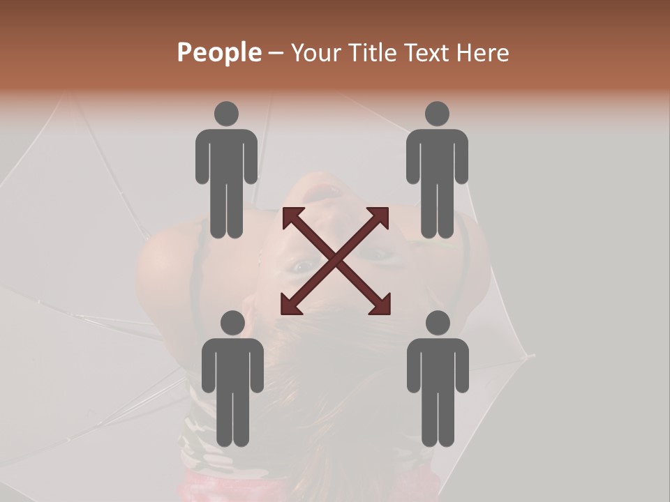 Black Cosmetic Umbrella PowerPoint Template