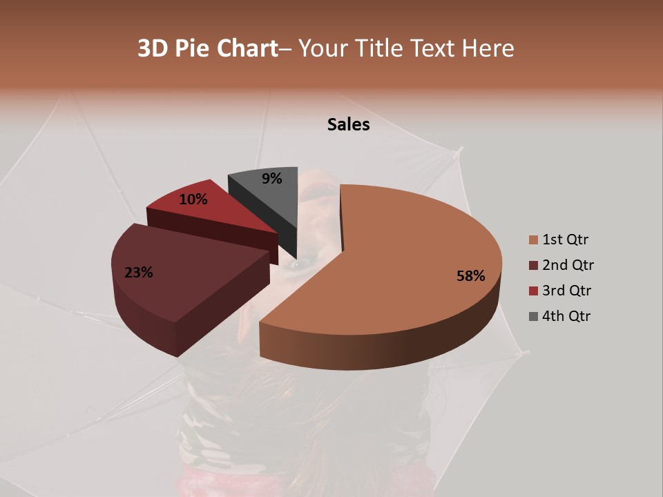 Black Cosmetic Umbrella PowerPoint Template