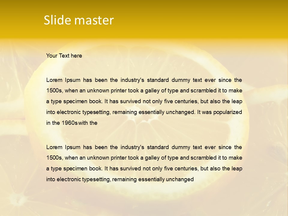 Close Citrus Fruity PowerPoint Template