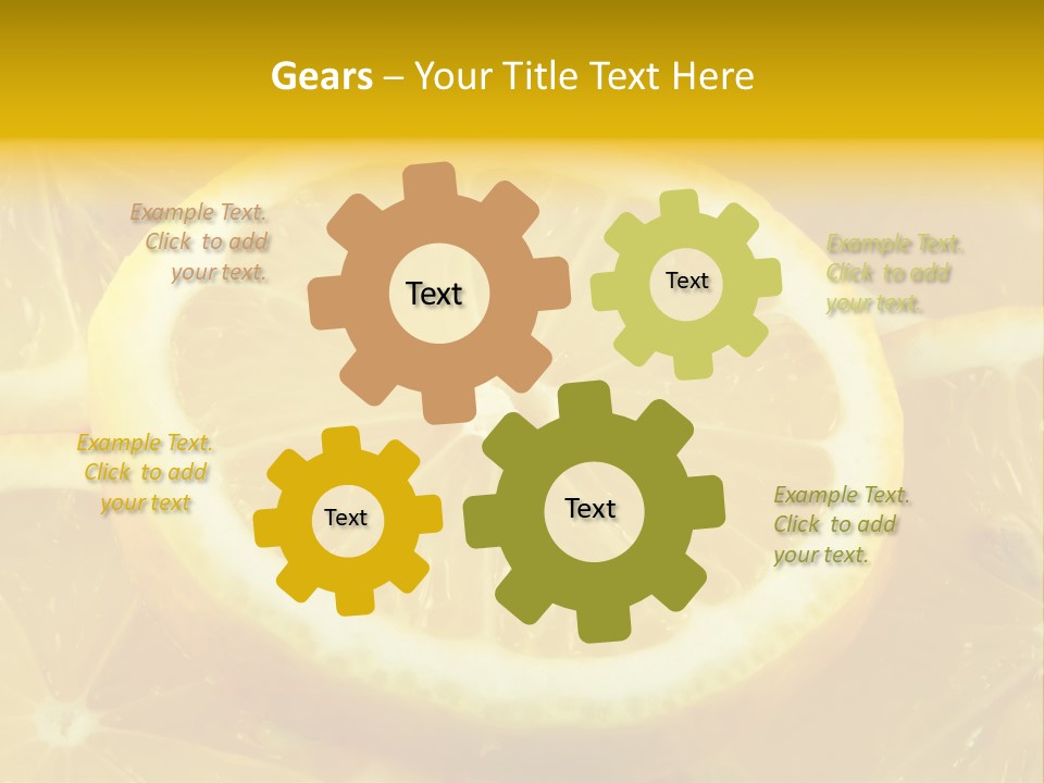 Close Citrus Fruity PowerPoint Template