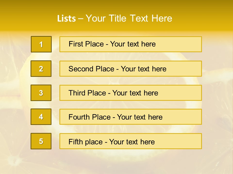 Close Citrus Fruity PowerPoint Template