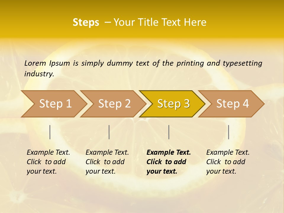 Close Citrus Fruity PowerPoint Template