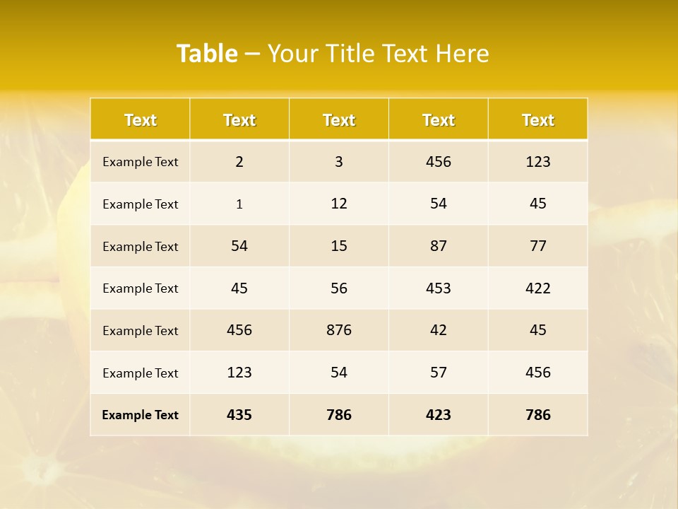 Close Citrus Fruity PowerPoint Template
