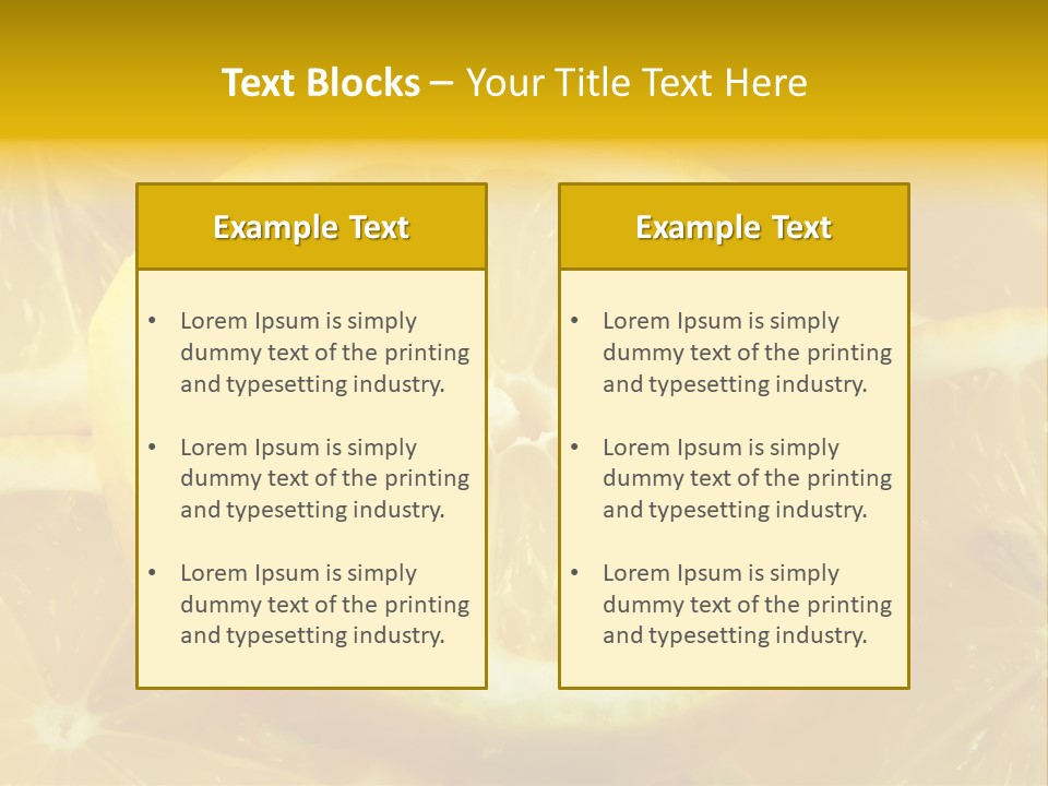 Close Citrus Fruity PowerPoint Template