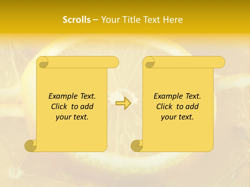 Close Citrus Fruity PowerPoint Template