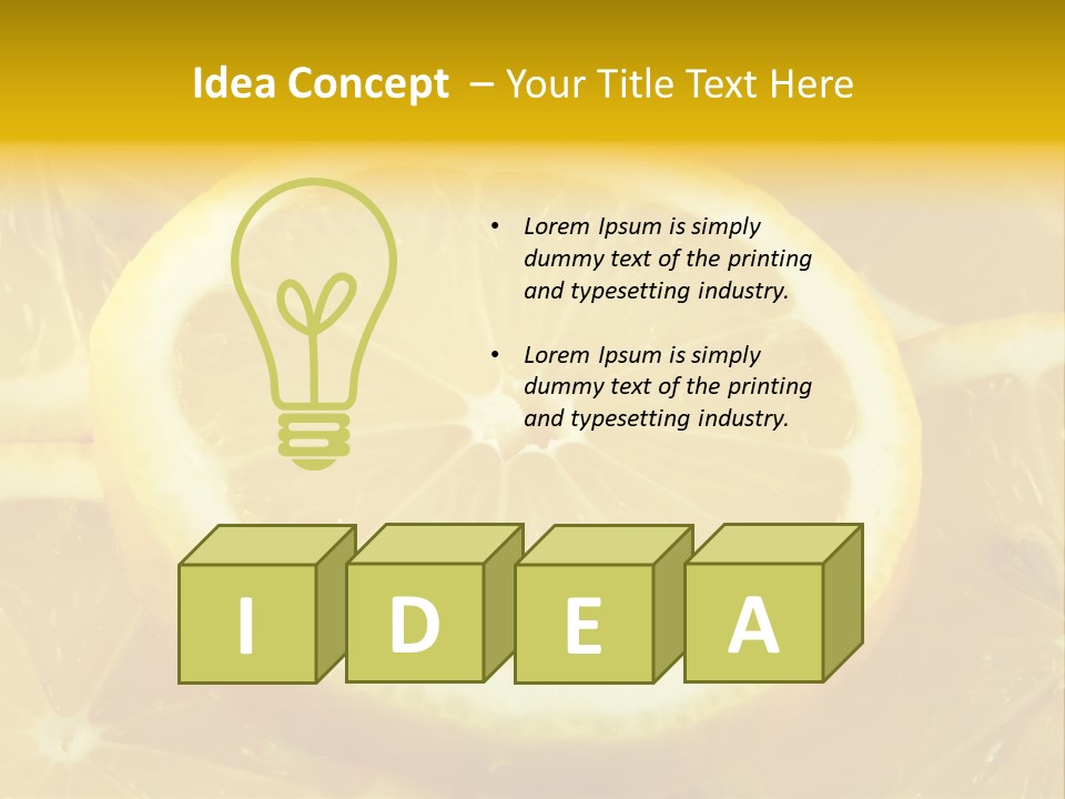 Close Citrus Fruity PowerPoint Template