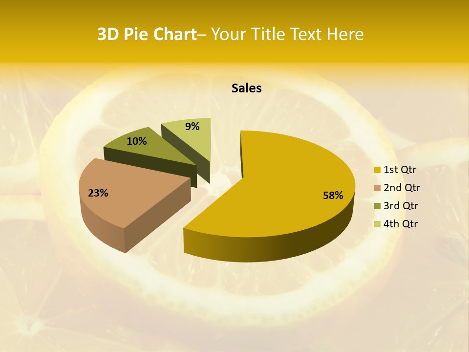 Close Citrus Fruity PowerPoint Template
