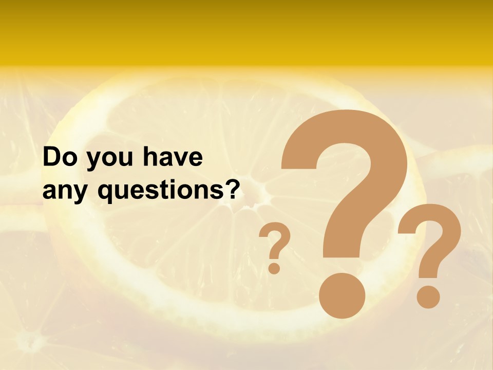 Close Citrus Fruity PowerPoint Template