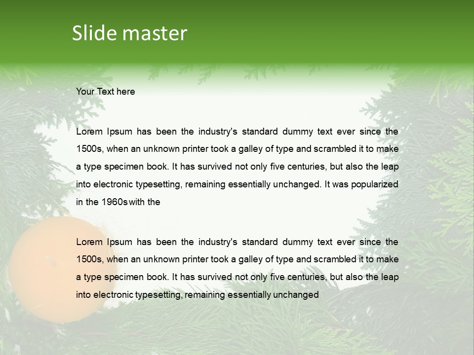 Needle Pine Frame PowerPoint Template