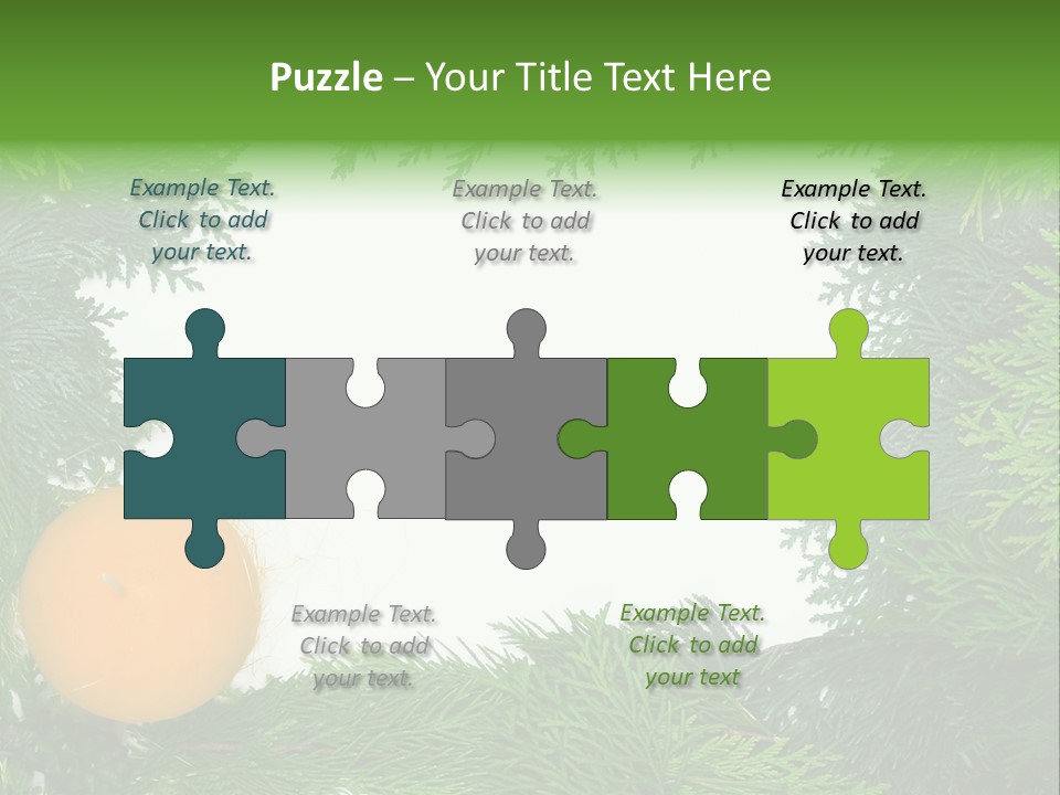 Needle Pine Frame PowerPoint Template