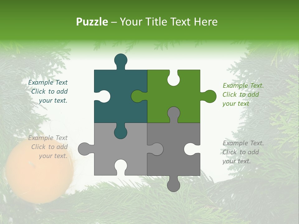 Needle Pine Frame PowerPoint Template