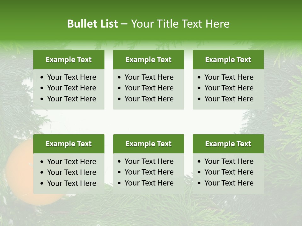 Needle Pine Frame PowerPoint Template