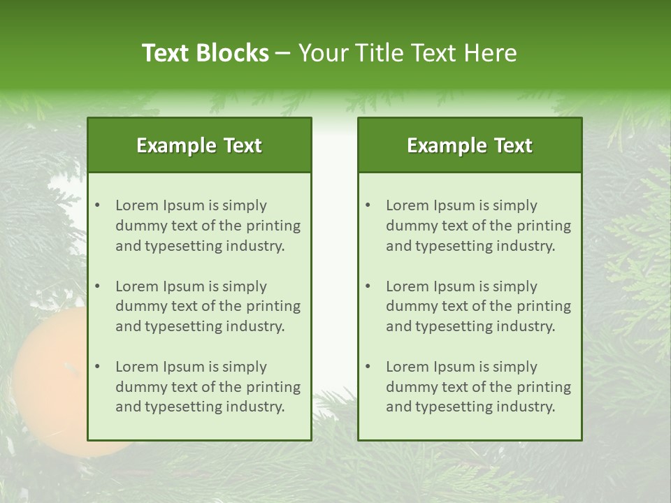Needle Pine Frame PowerPoint Template