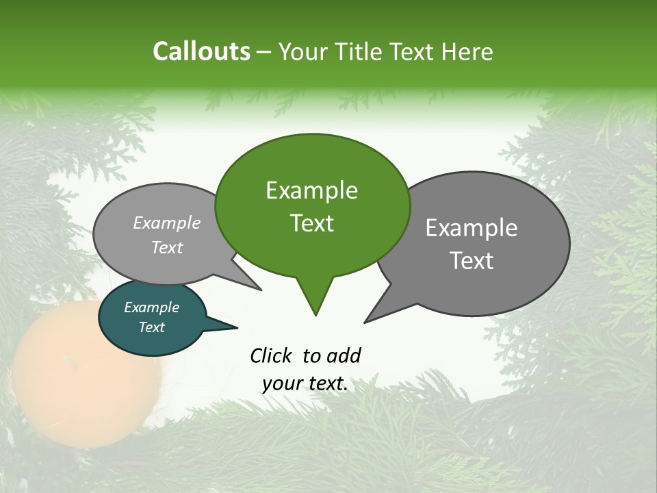 Needle Pine Frame PowerPoint Template