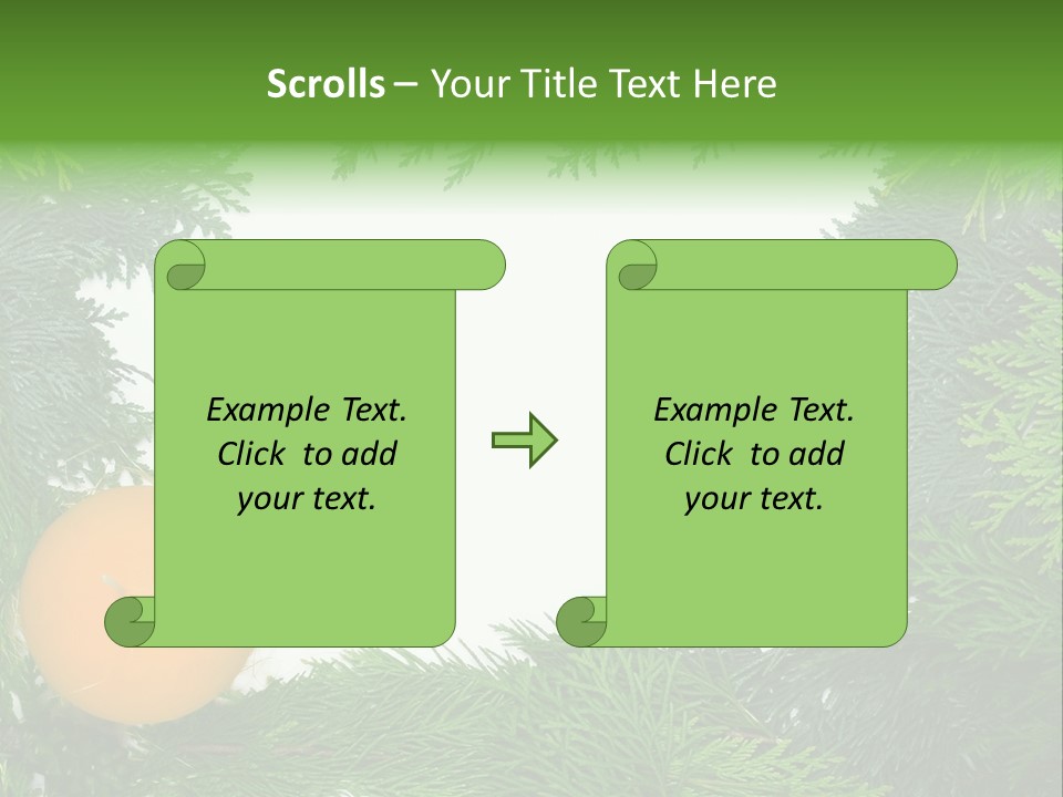 Needle Pine Frame PowerPoint Template