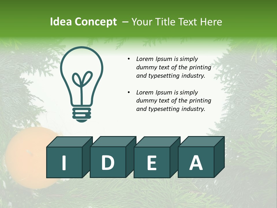 Needle Pine Frame PowerPoint Template