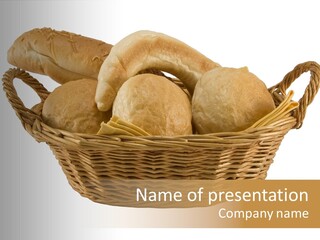 Basket Tasty Pastry PowerPoint Template