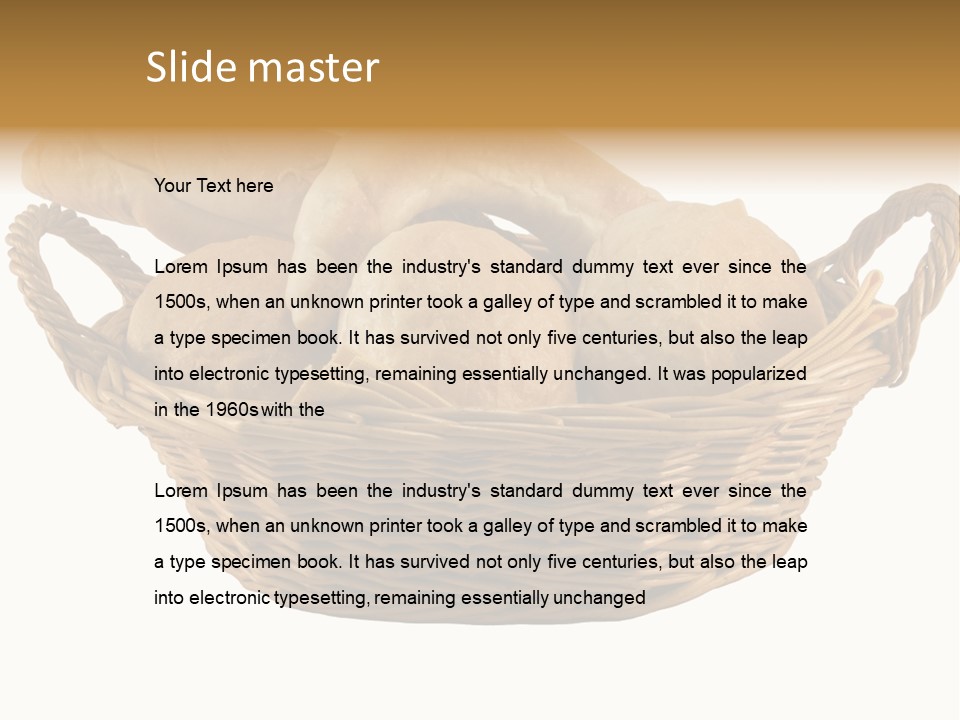 Basket Tasty Pastry PowerPoint Template