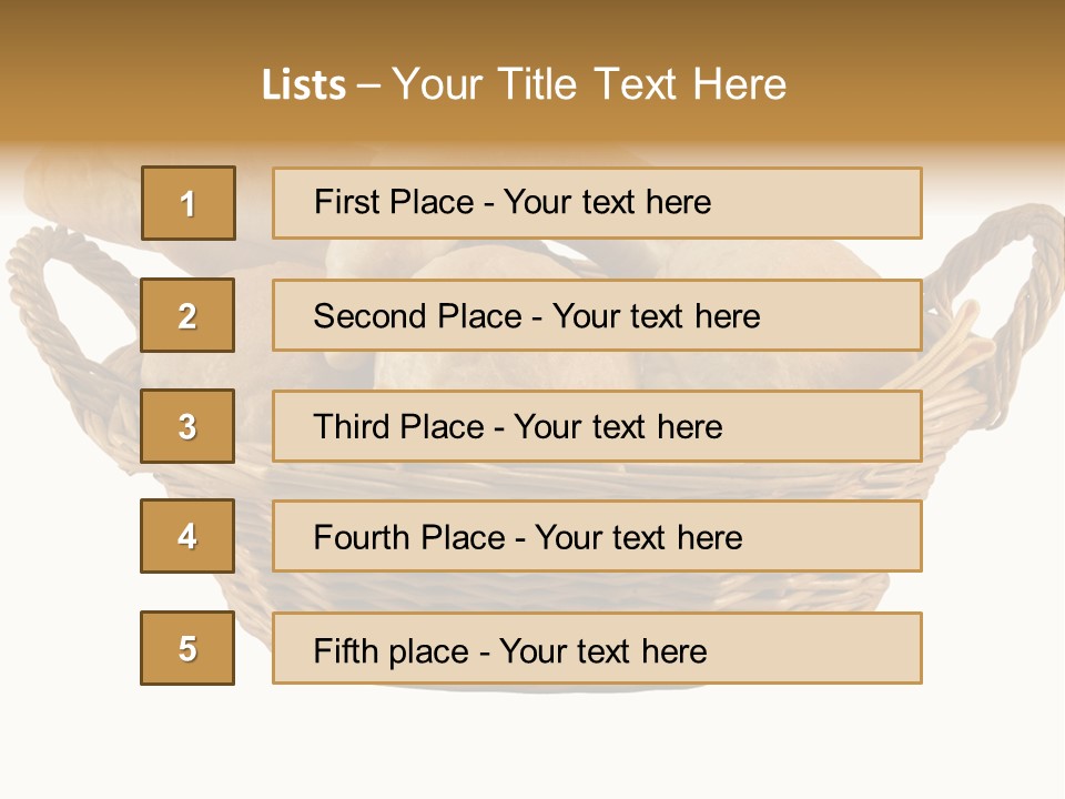 Basket Tasty Pastry PowerPoint Template