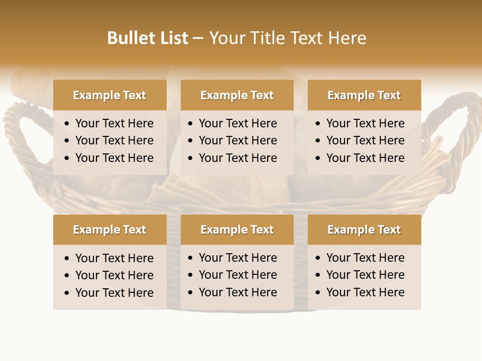 Basket Tasty Pastry PowerPoint Template