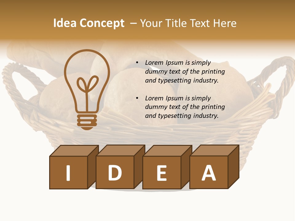 Basket Tasty Pastry PowerPoint Template