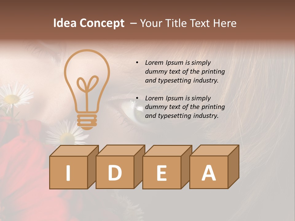 Woman Portrait Glamour PowerPoint Template