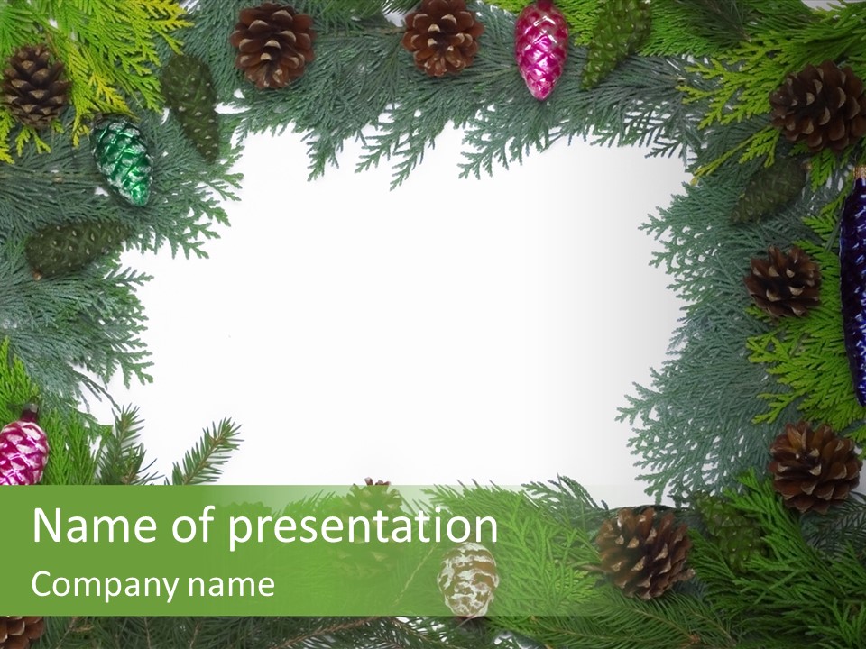 Framing Needle Winter PowerPoint Template