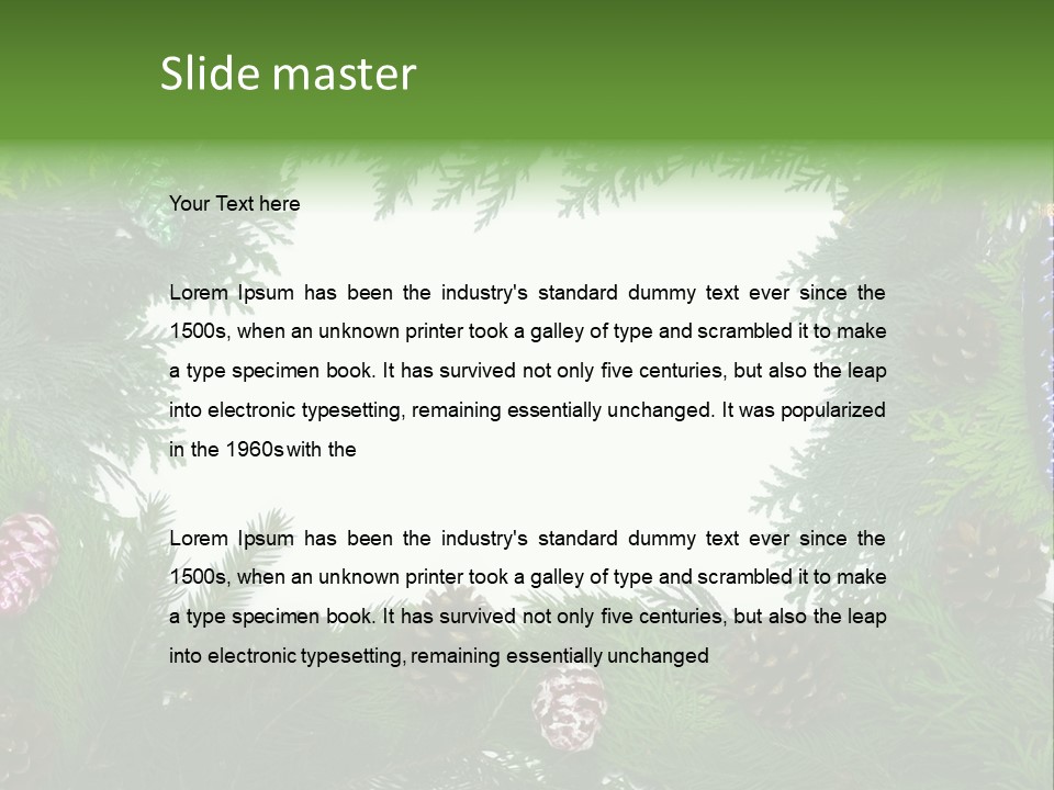 Framing Needle Winter PowerPoint Template