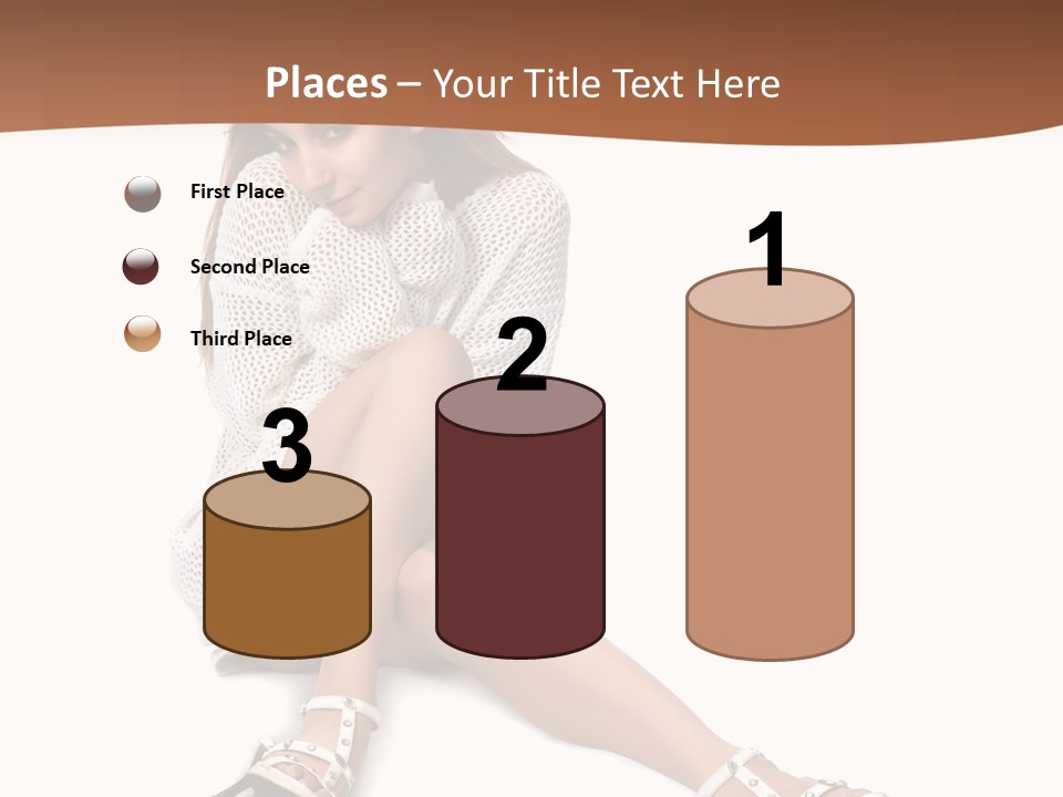 Sitting Babydoll Holding PowerPoint Template