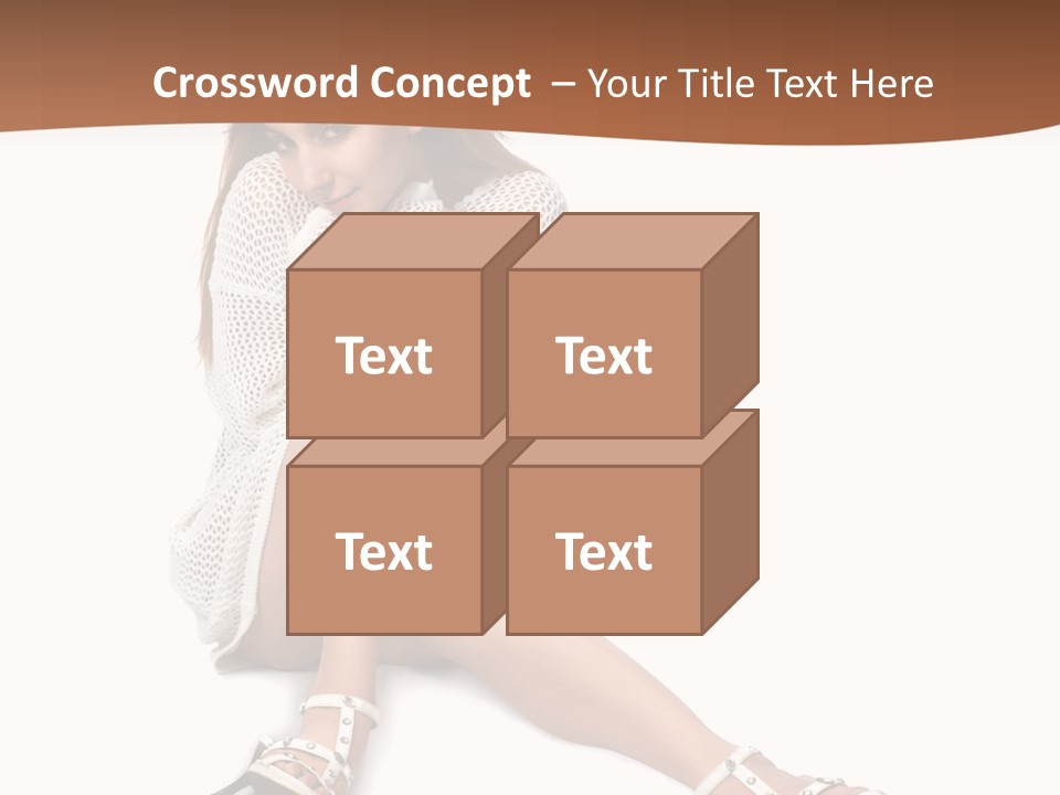 Sitting Babydoll Holding PowerPoint Template