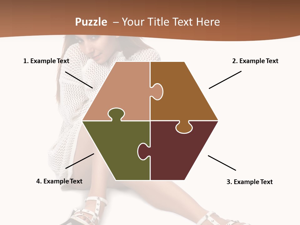 Sitting Babydoll Holding PowerPoint Template