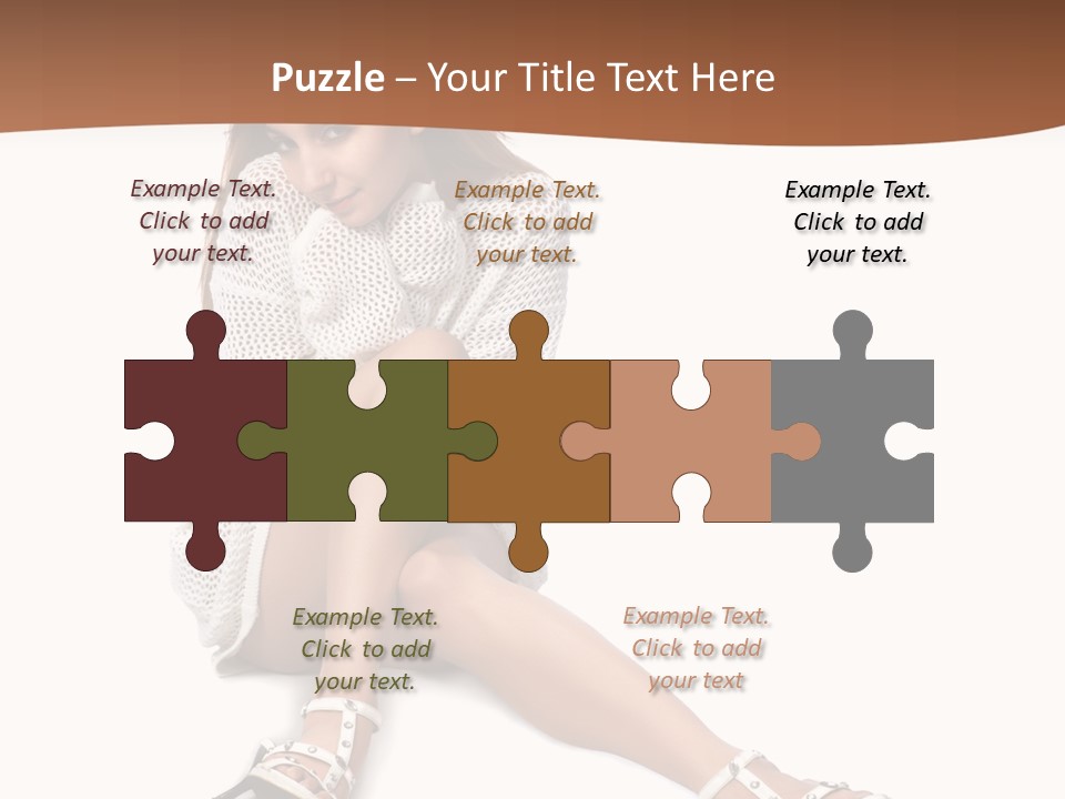 Sitting Babydoll Holding PowerPoint Template