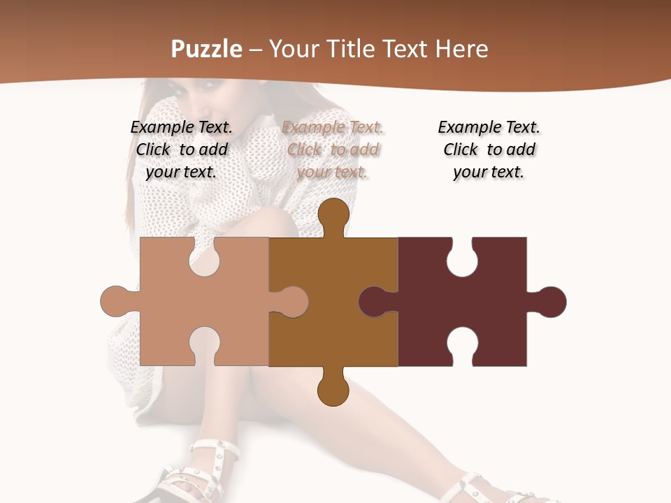 Sitting Babydoll Holding PowerPoint Template