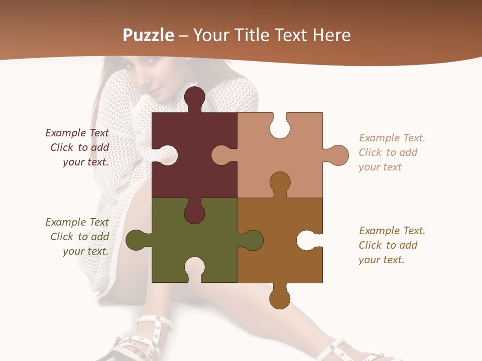 Sitting Babydoll Holding PowerPoint Template