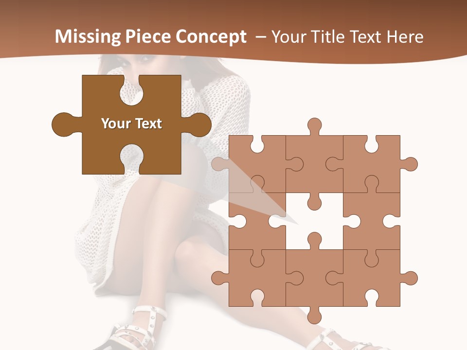 Sitting Babydoll Holding PowerPoint Template