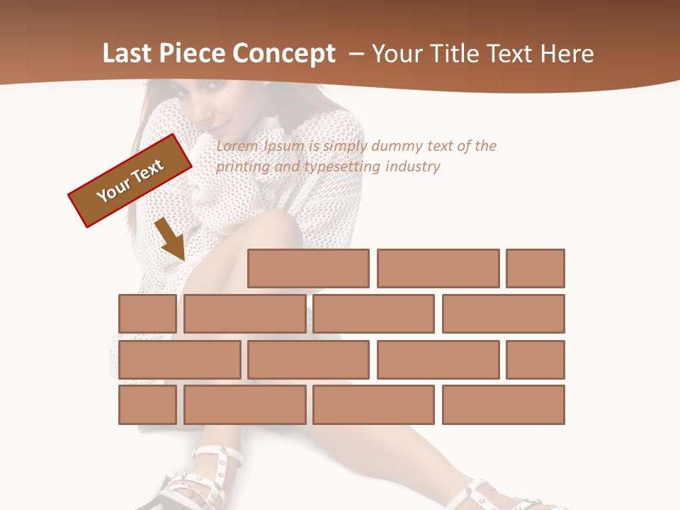 Sitting Babydoll Holding PowerPoint Template