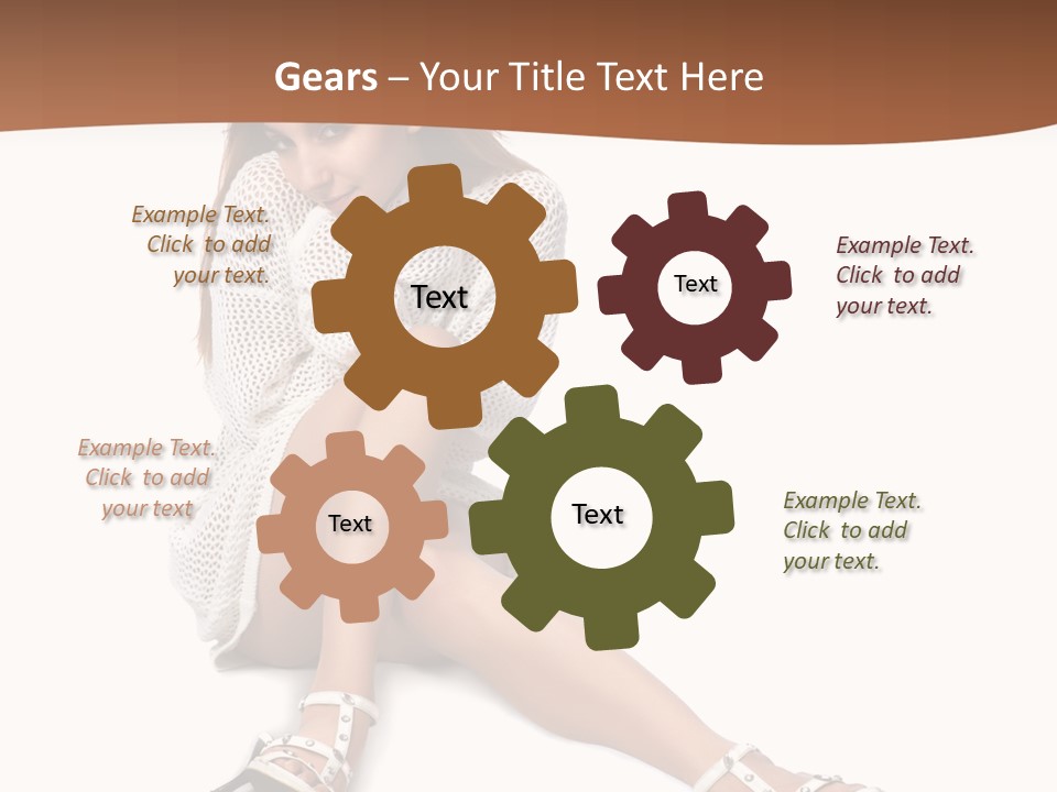 Sitting Babydoll Holding PowerPoint Template