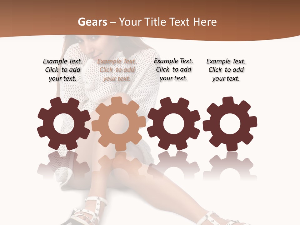 Sitting Babydoll Holding PowerPoint Template