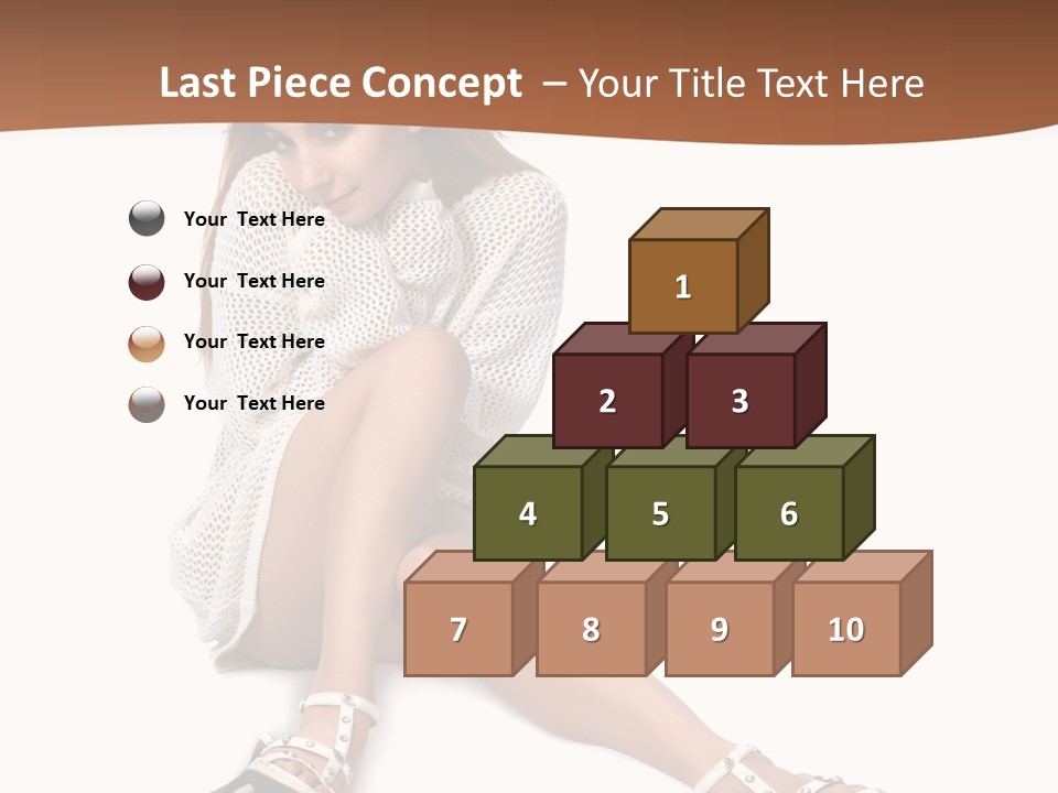 Sitting Babydoll Holding PowerPoint Template