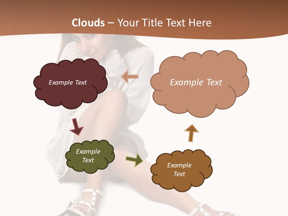 Sitting Babydoll Holding PowerPoint Template