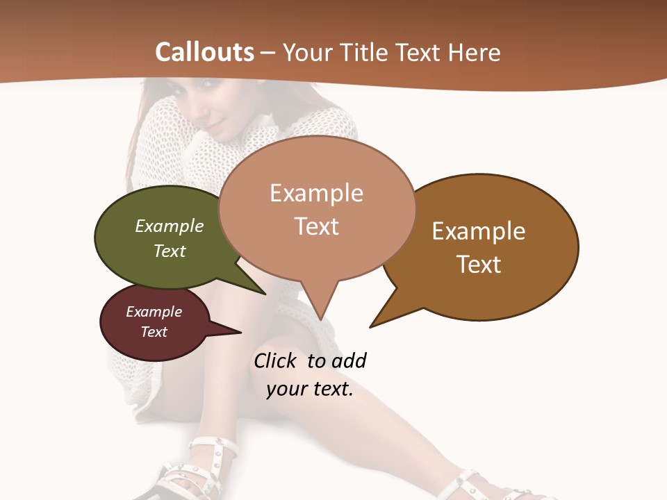 Sitting Babydoll Holding PowerPoint Template