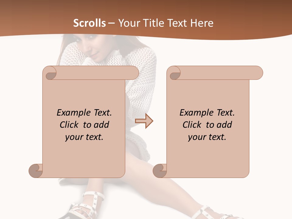 Sitting Babydoll Holding PowerPoint Template